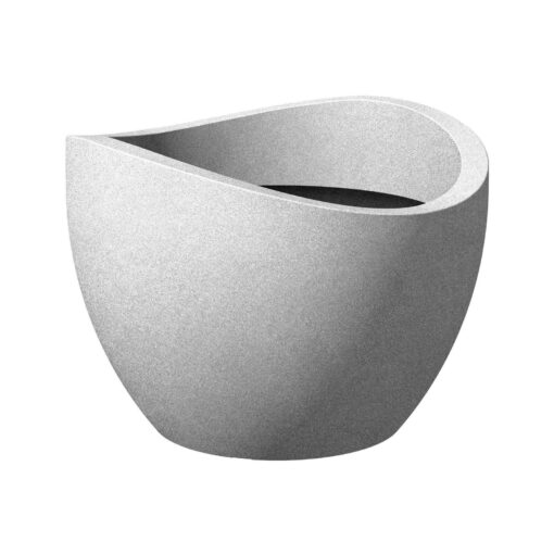 Pflanzgefäß Wave Globe, stony grey, Ø 40 x H 29,7 cm